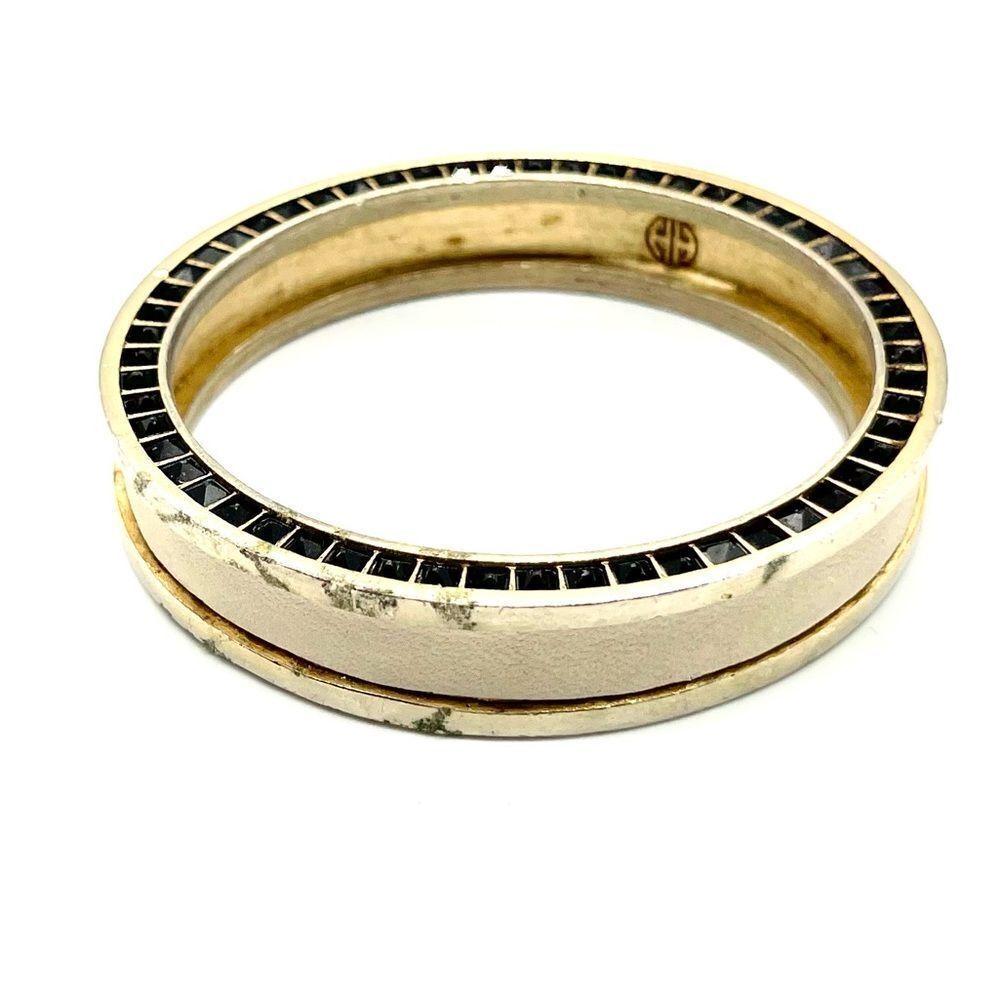 House of Harlow 1960 Bangle with Semi Precious Stone on Gold Tone - Picture 2 of 3